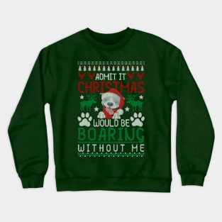 Pit bull Christmas Tshirt Crewneck Sweatshirt